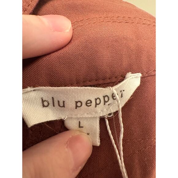 NWT Blu Pepper Fall in Love Boho Top Rust Red Sz Large - Picture 8 of 10
